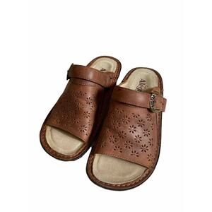 Alegria Leather Womens Swivel Strap Slide Sandals Klover Size 6-6.5 KLO-7403